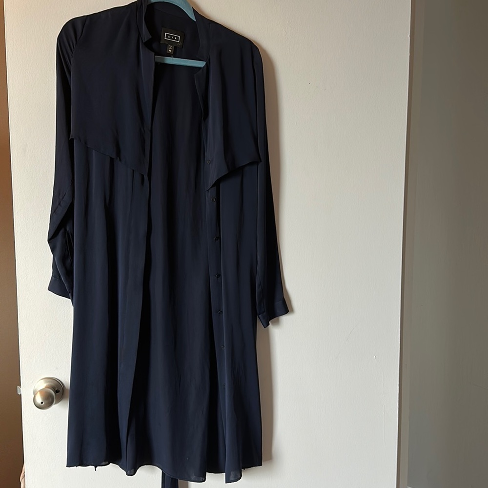 AYR Navy Silky Duster Jacket